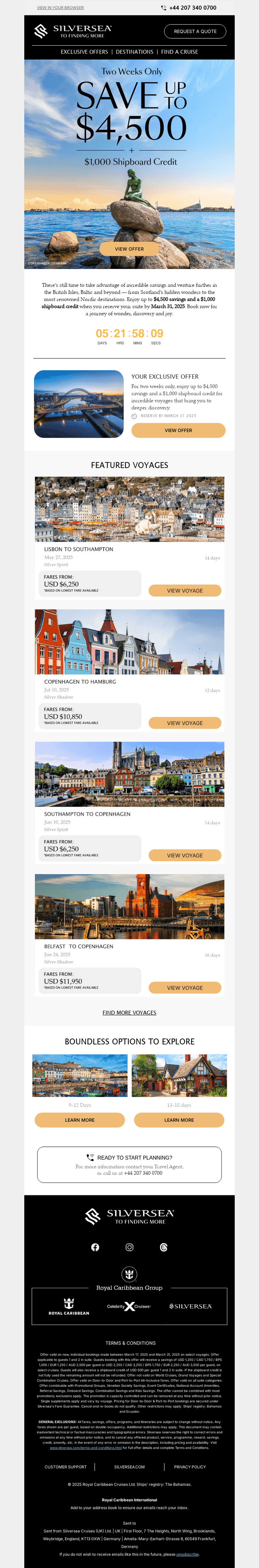 Save up to $4,500 in the Baltic & Beyond