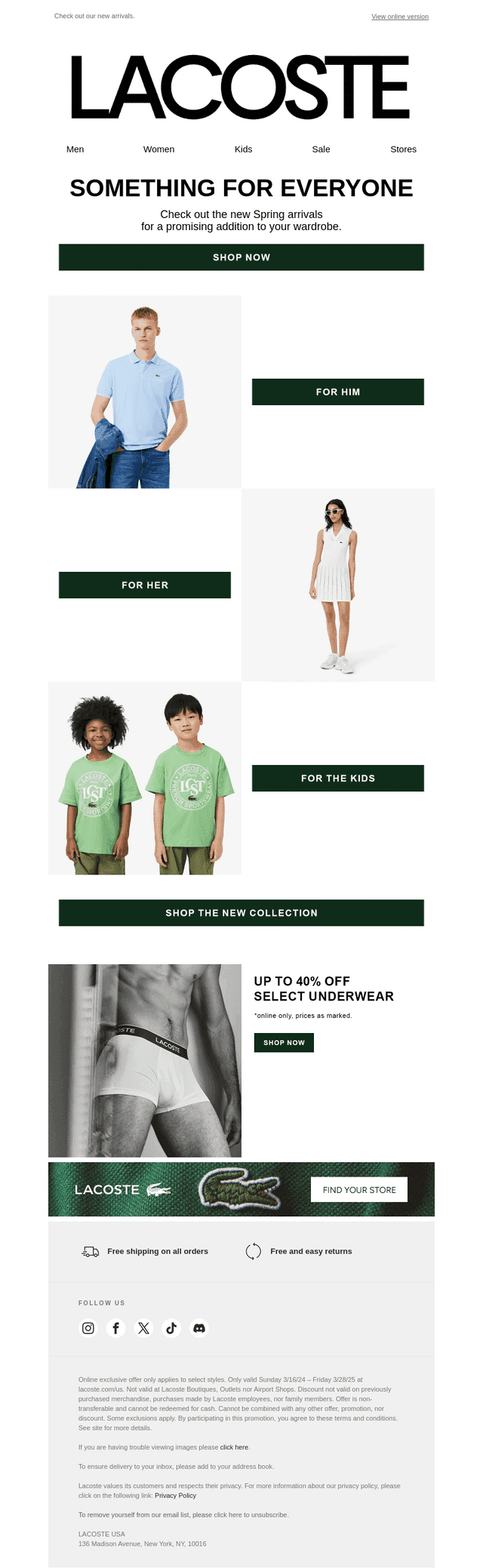 For Him, Her & The Kids.