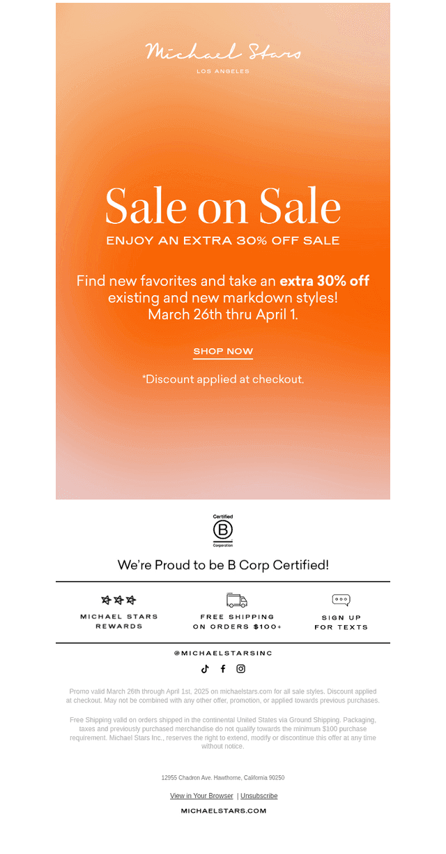 An extra 30% off—just for you!