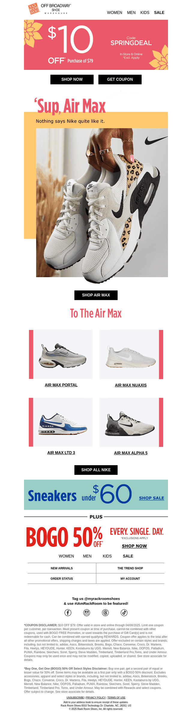 $10 OFF to Max(imize) your style