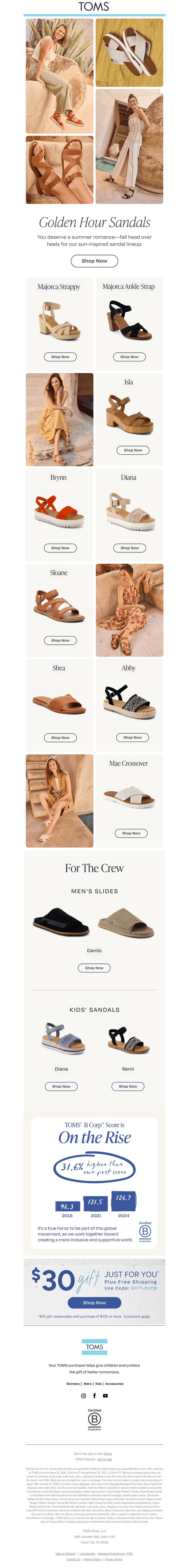 Golden Hour Sandals