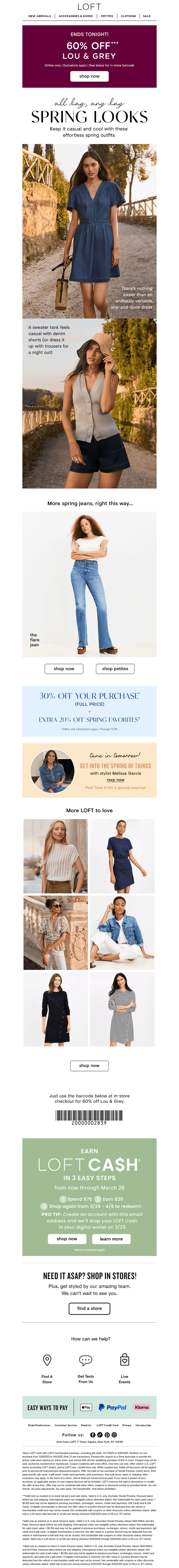 ENDS TONIGHT: 60% off Lou & Grey