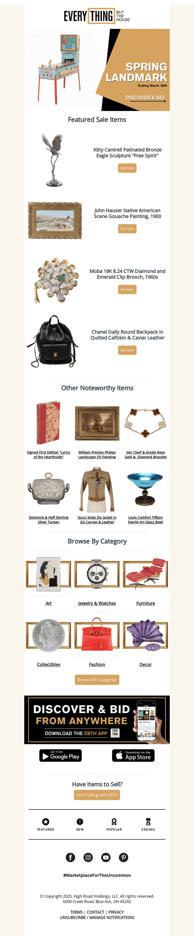 Everything But The House (EBTH) email from Wed, Mar 26, 2025