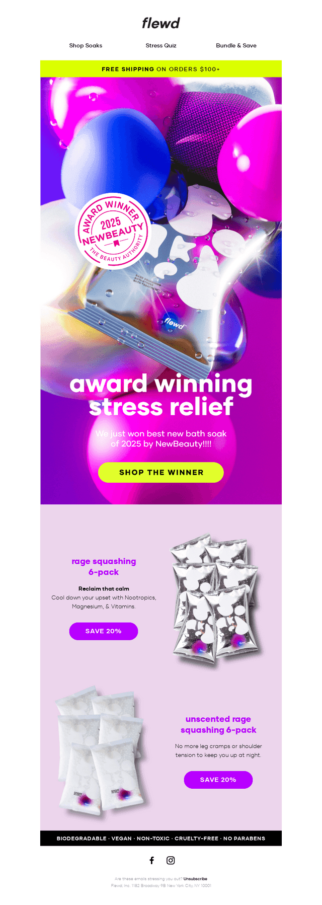 award winning stress relief