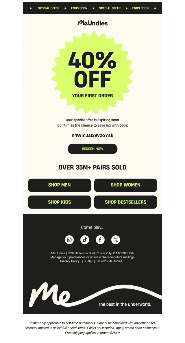EXPIRES SOON: YOUR 40% OFF