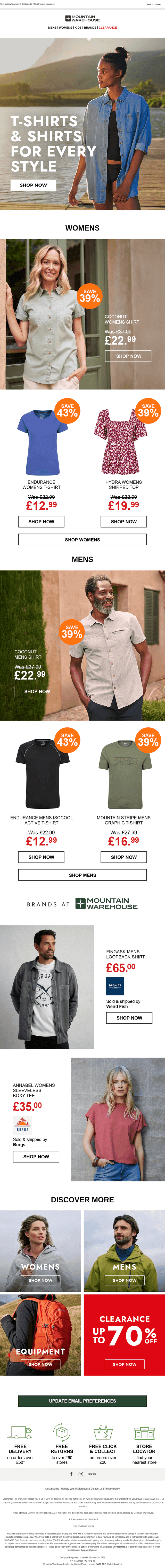 T-Shirts & Shirts for Every Style