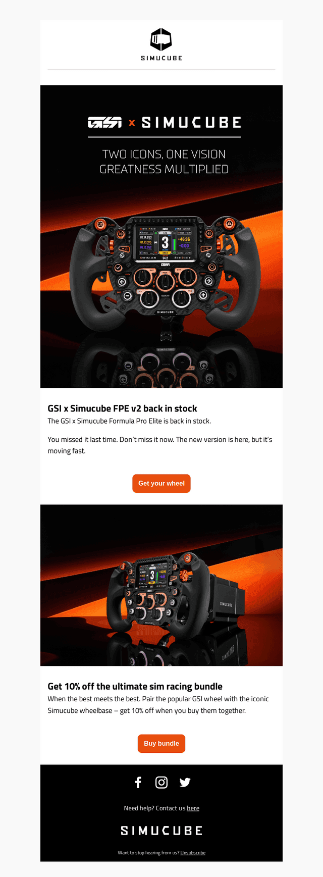 Simucube email from Thu, Mar 27, 2025
