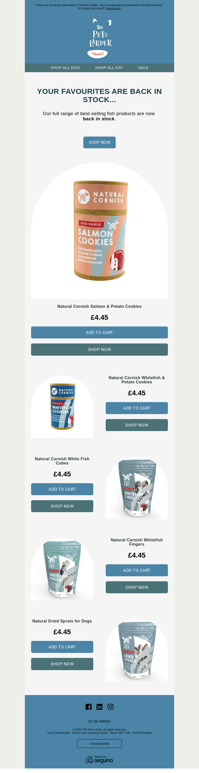 The Pets Larder email from Thu, Mar 27, 2025