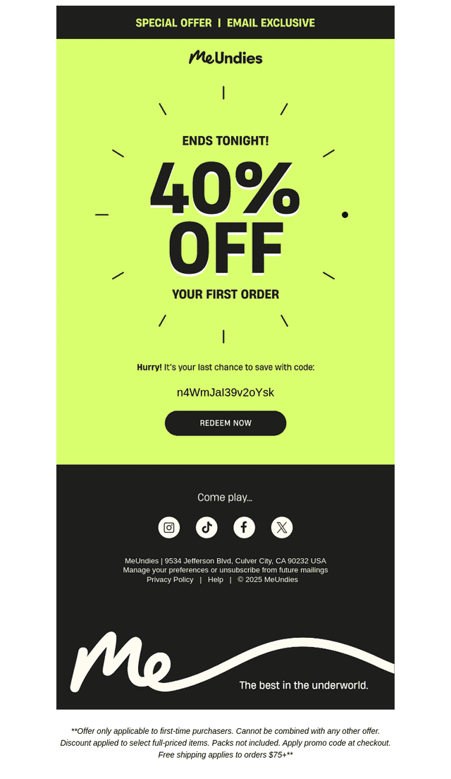 Psst...Your 40% Off Ends Tonight!