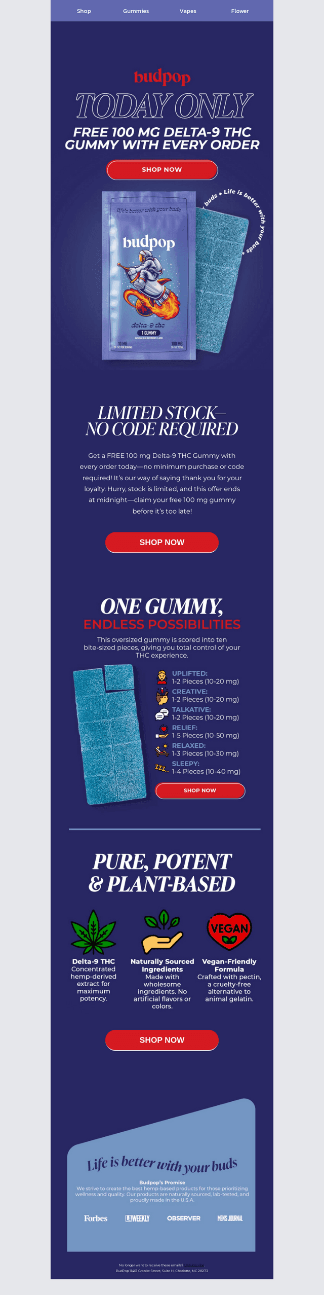 Claim Your Free THC Gummies Now! 😲🏃