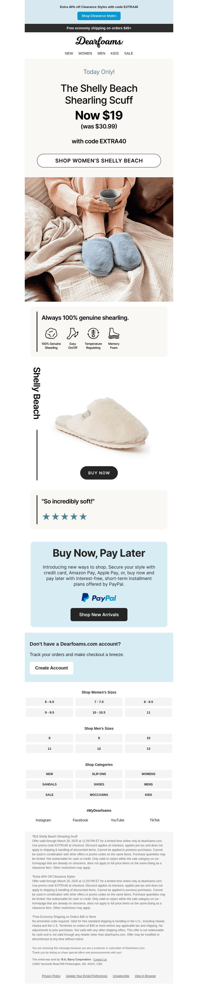 Today Only ⚡ $19 Shelly Beach Shearling Scuff