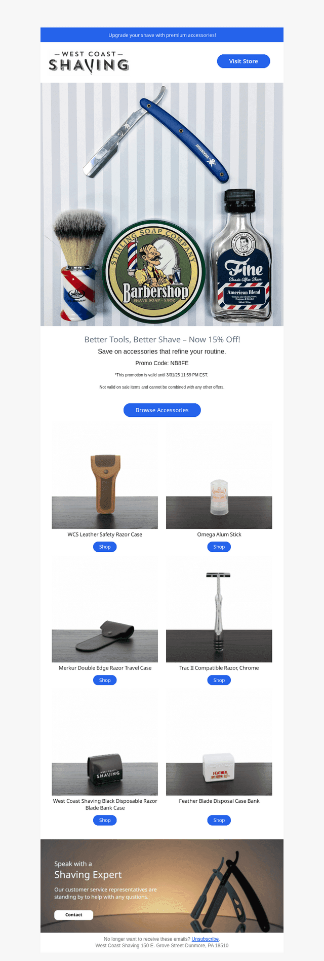 Shave Smarter – 15% Off Accessories Inside!