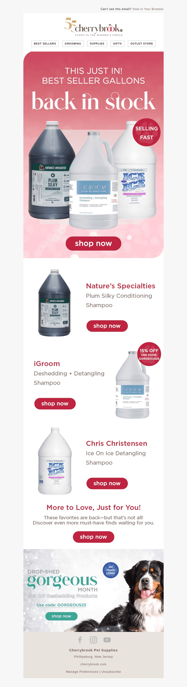 Cherrybrook Pet Supplies email from Thu, Mar 27, 2025