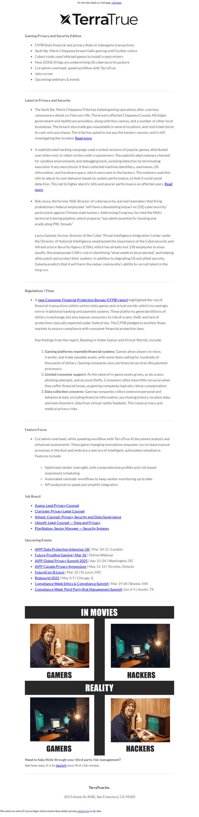 TerraTrue: Latest in privacy & security