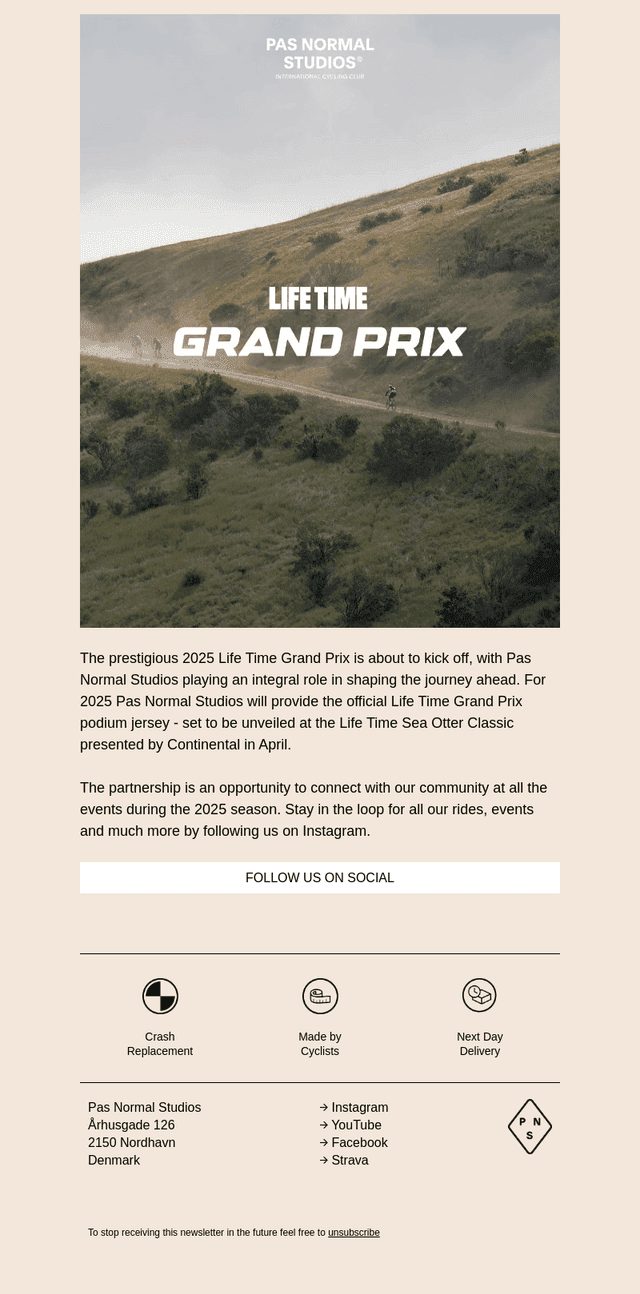 Pas Normal Studios Announces Partnership with Life Time Grand Prix