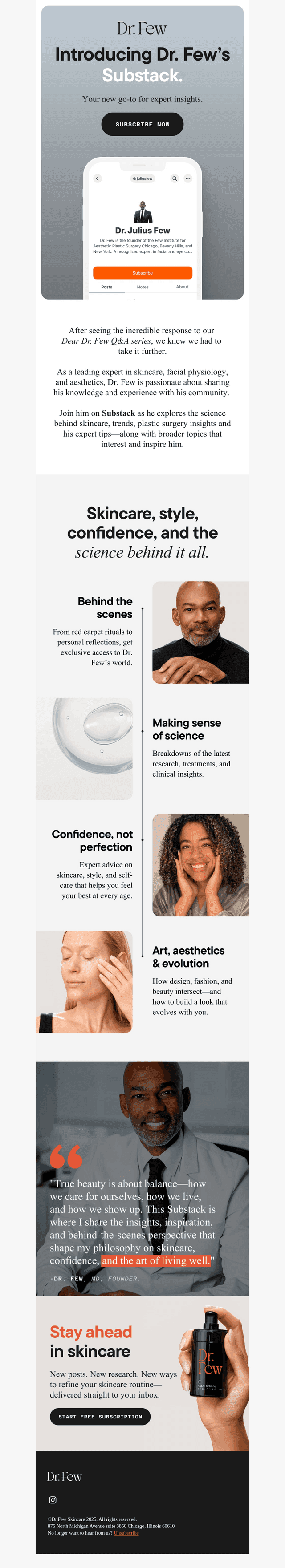 New on Substack—Dr. Few Skincare