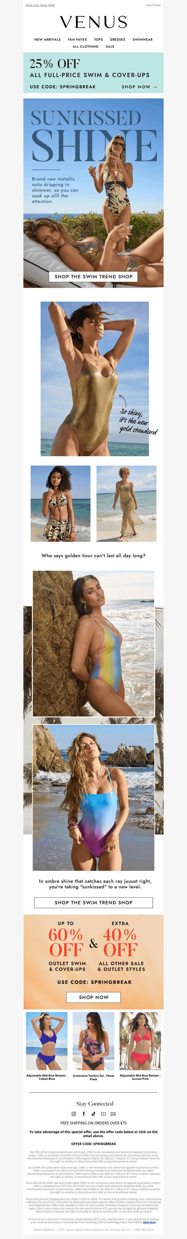 NEW Metallic Swim is 25% Off!