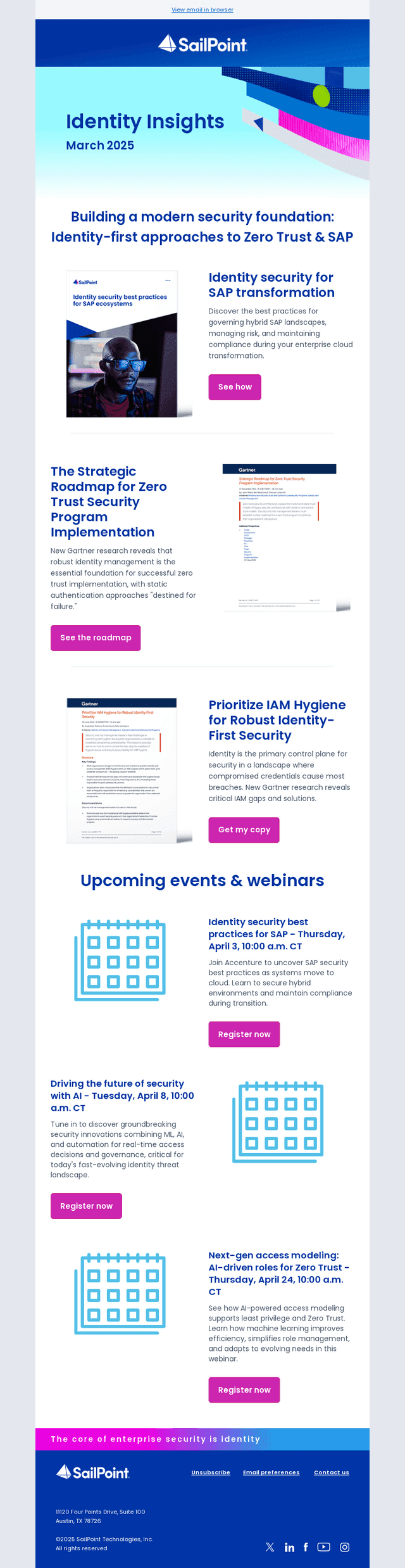 March Identity Insights: Zero trust & SAP best practices