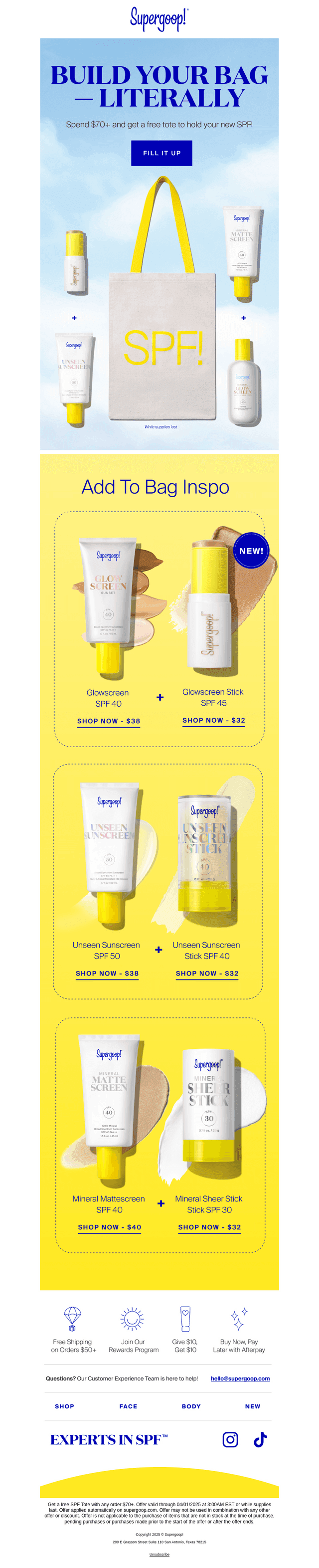 A free tote with your SPF!
