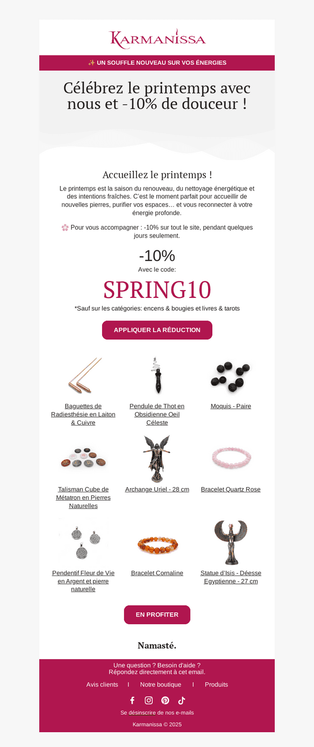 Le printemps vous appelle… -10% ?