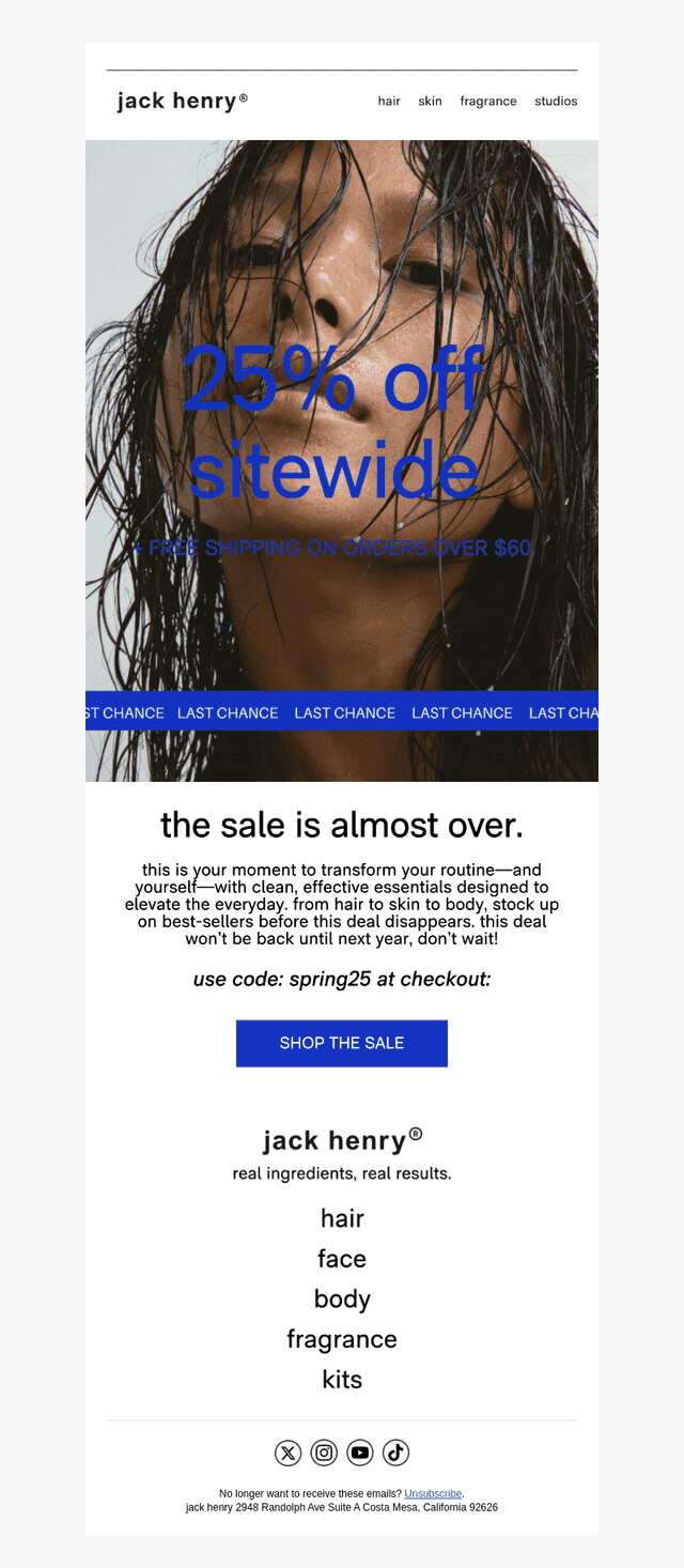 Last Chance: 25% Off Sitewide
