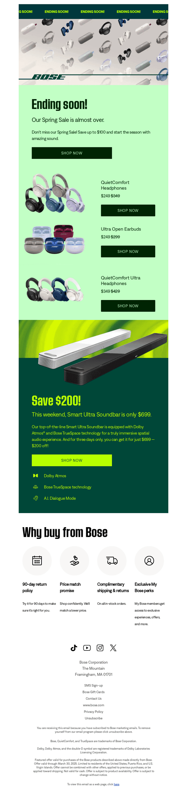 Our Spring Sale is ending!