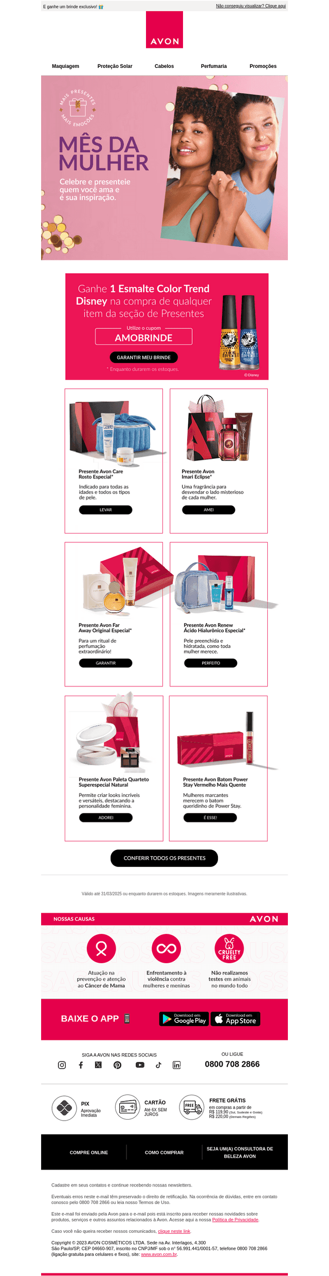 No Mês da Mulher, presenteie com Avon 🥰