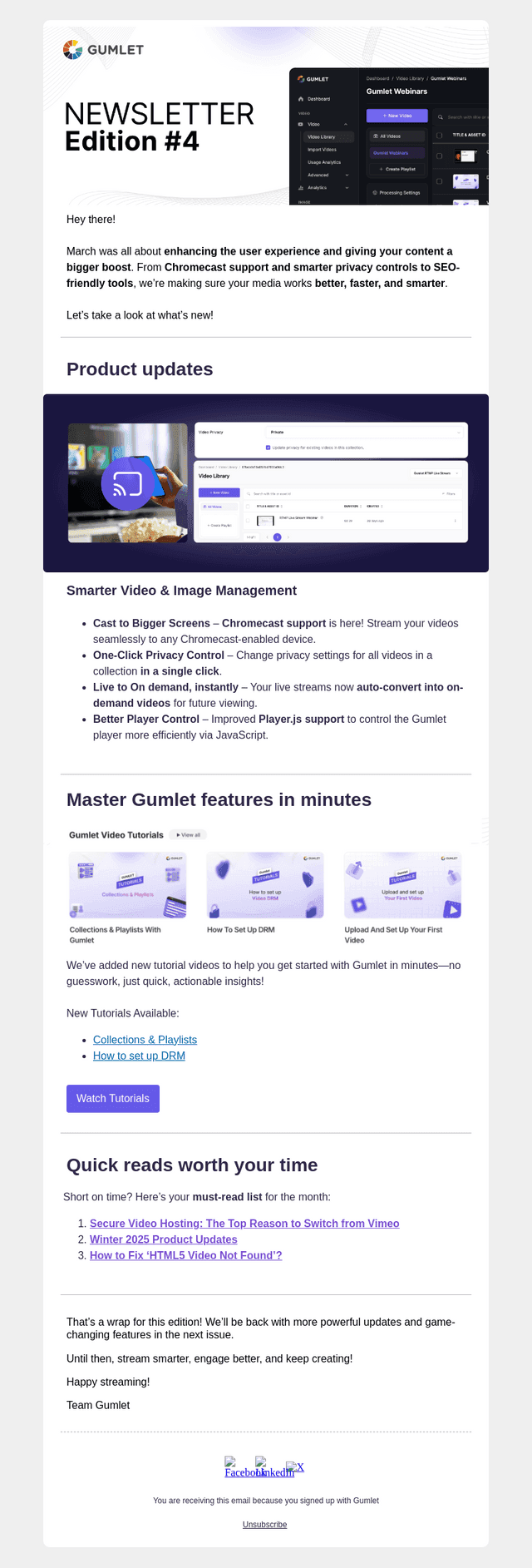 Gumlet Newsletter #4