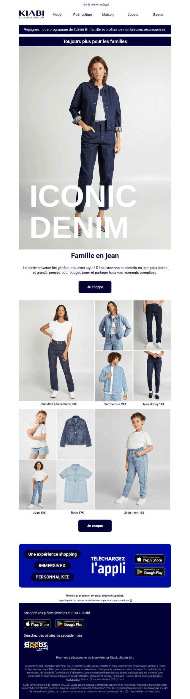 Le denim pour petits et grands !