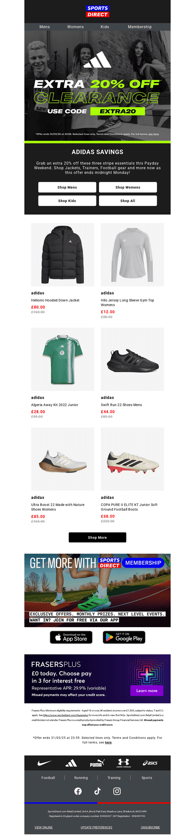 adidas | Extra 20% off