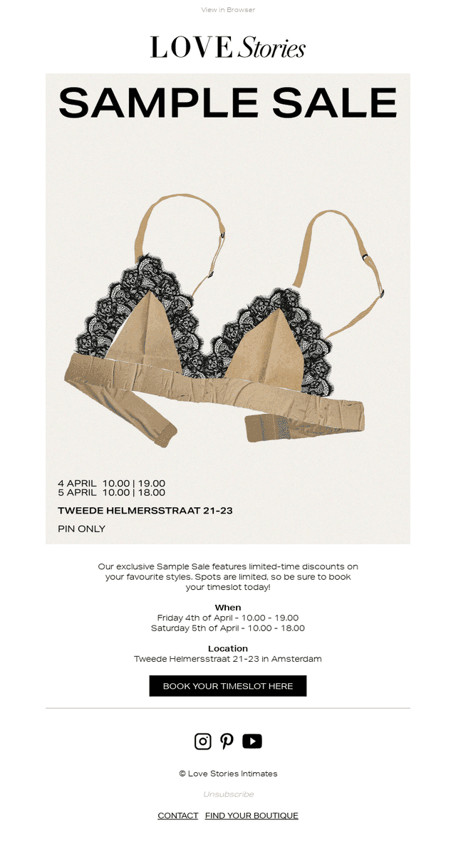 Love Stories Sample Sale