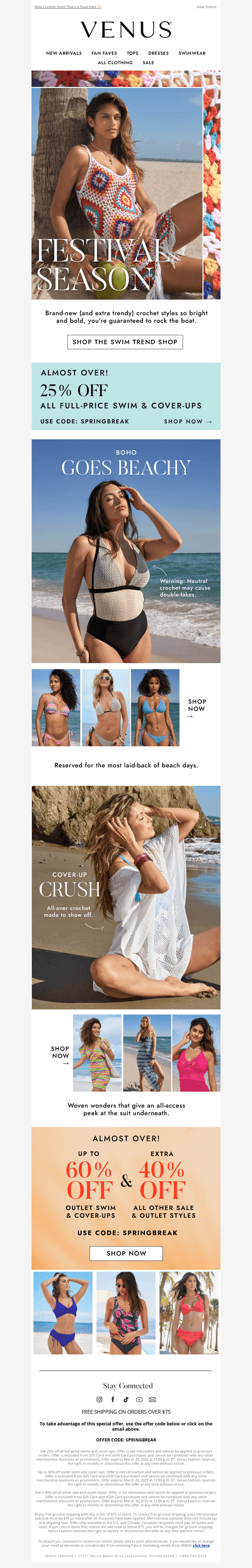 Exclusive Discount! Extra 25% Off New Swim