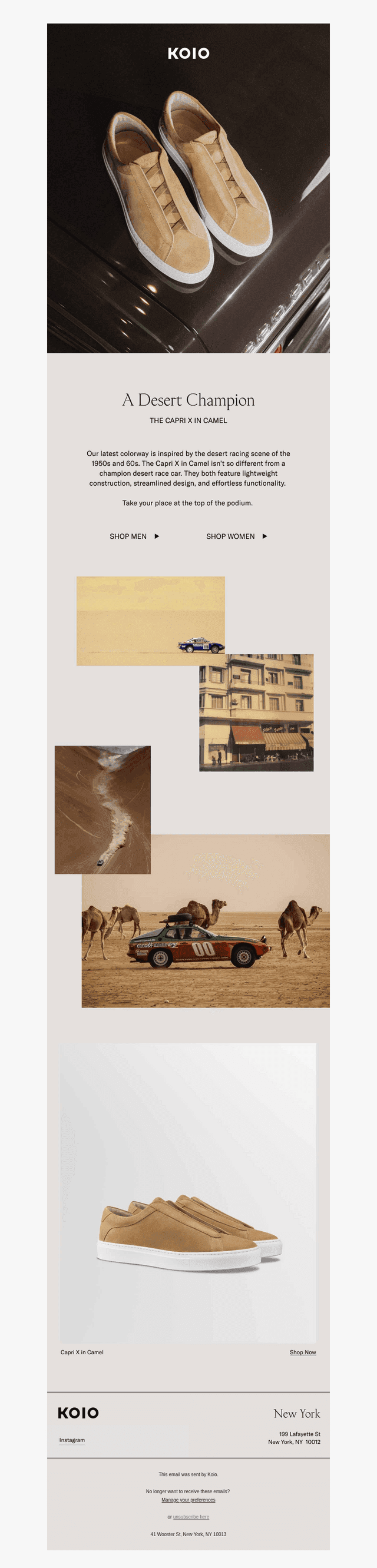 The Capri X in Camel