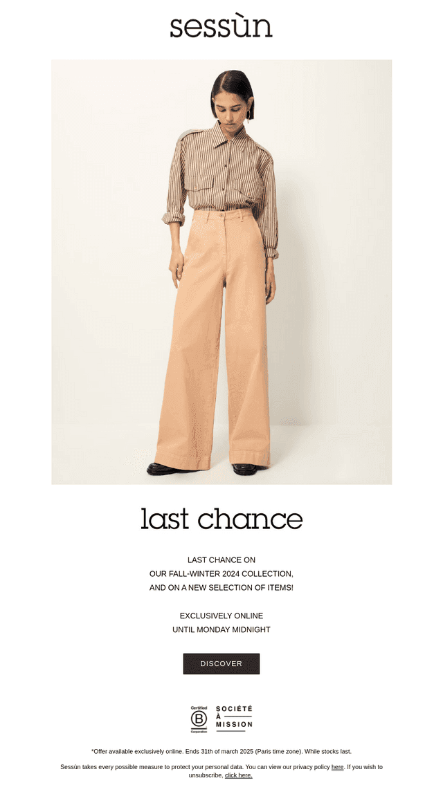 Last chance | Until Monday midnight