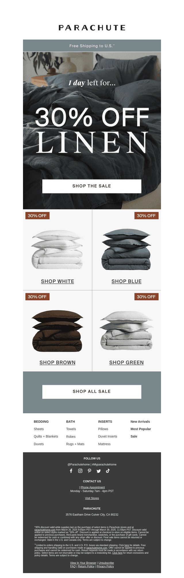 Save On The Entire Linen Rainbow