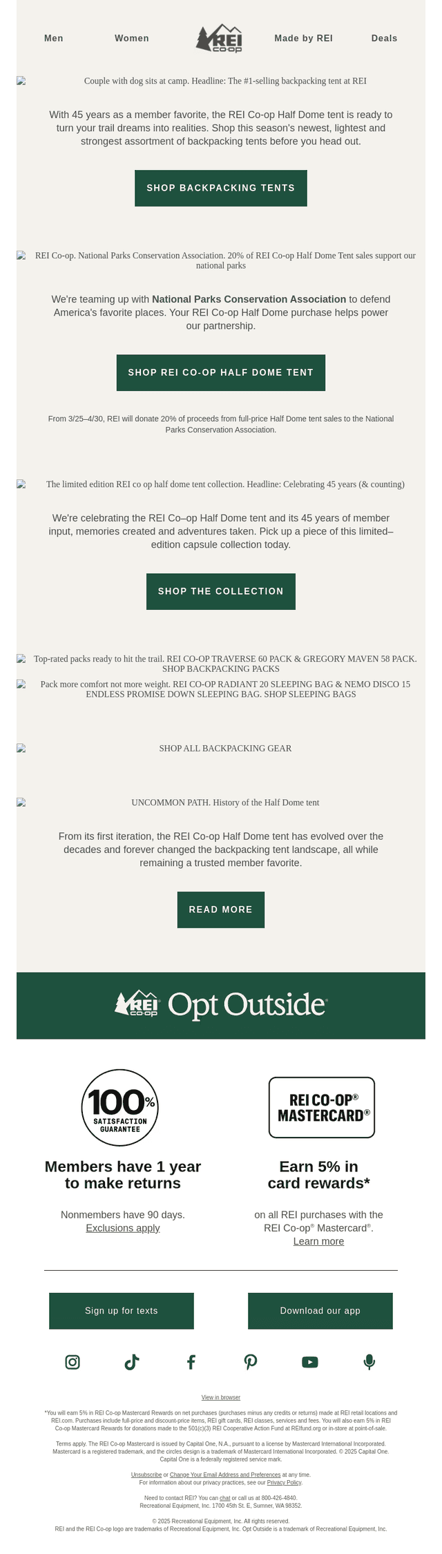REI email from Sat, Mar 29, 2025