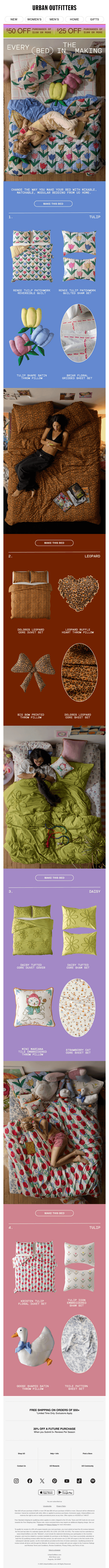 make your bed for spring with UO Home