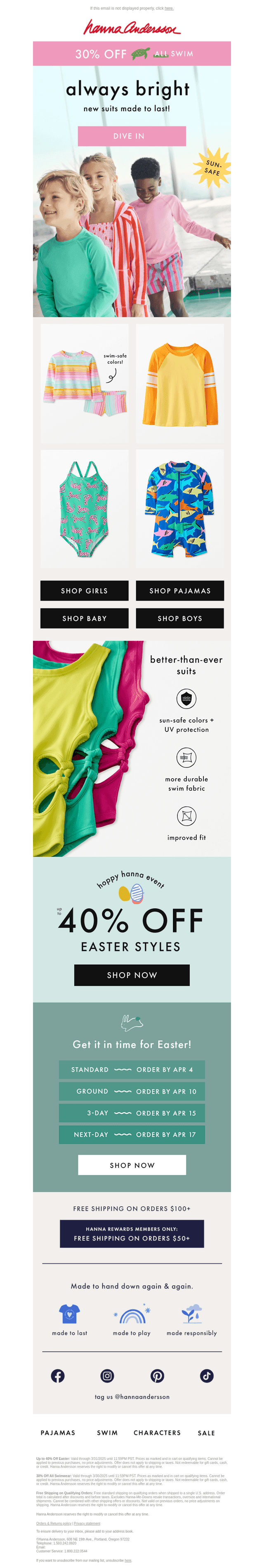 30% Off Bright, Sun-Safe Swim