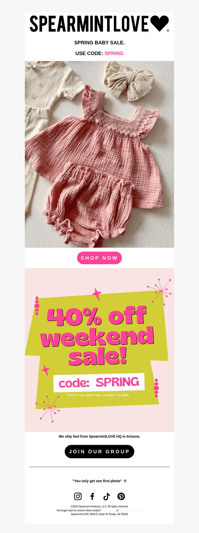 Spring baby sale