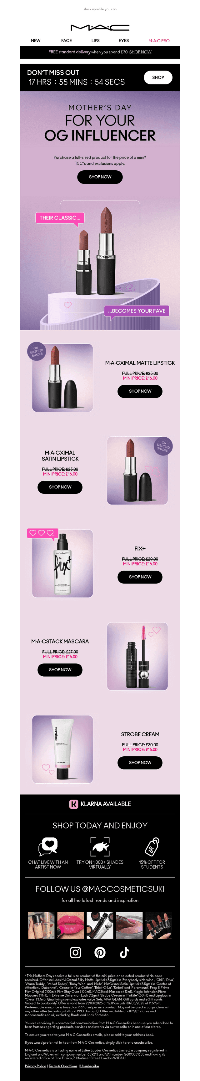 Full size, mini price last chance!