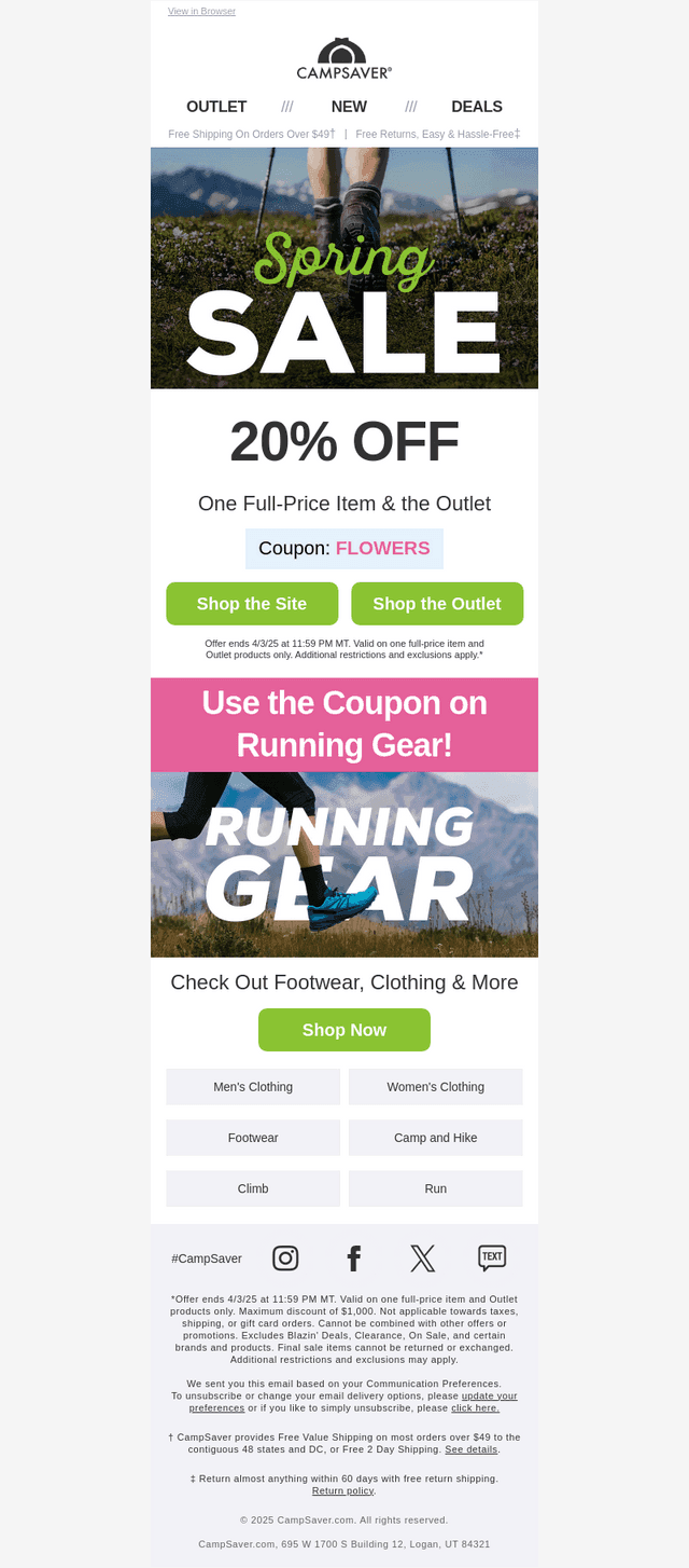 Hurry! Get 20% off Your Gear