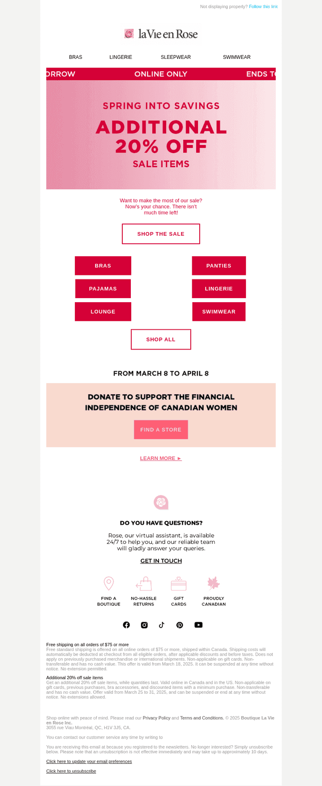 Final days to shop