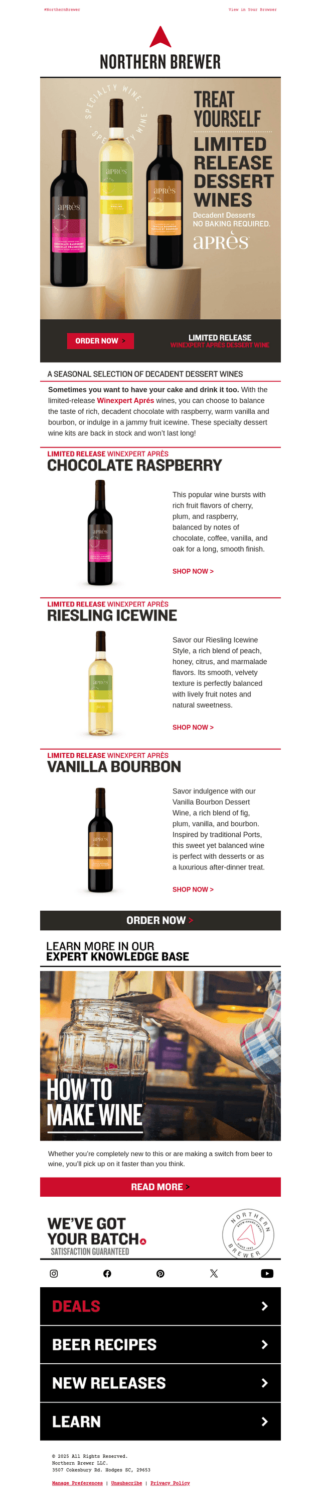 Winexpert Decadent Dessert Wines Return!
