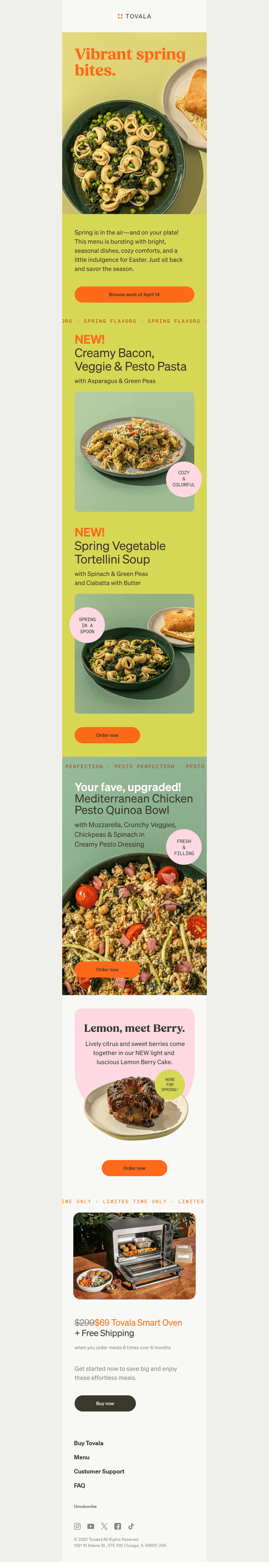 Tovala email from Sun, Mar 30, 2025
