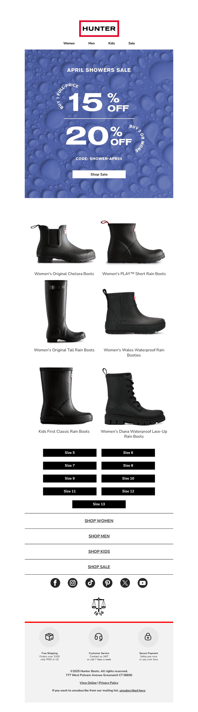 April Showers Sale Ends Tonight!