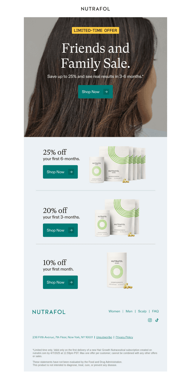 Shop up to 25% off.