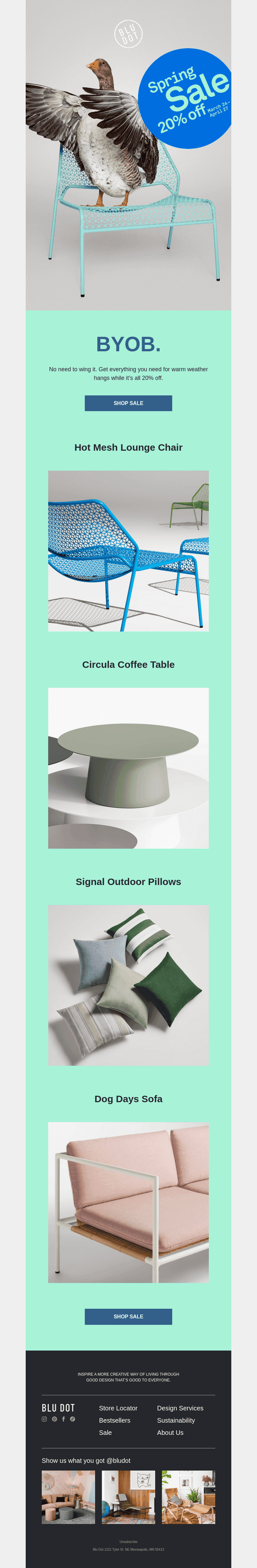 Shop 20% off outdoor designs.