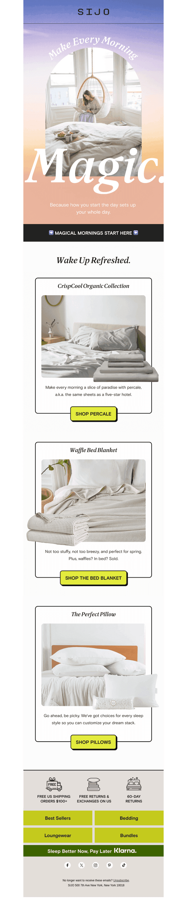 Like breakfast in bed, but even better.