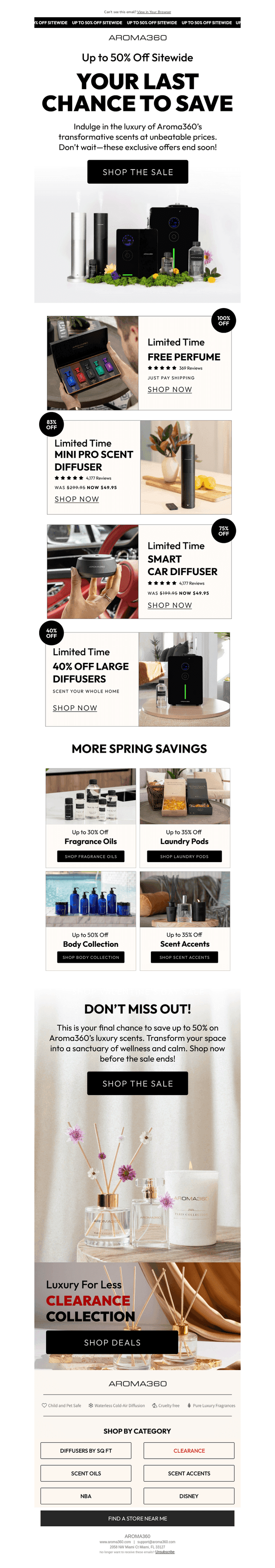 Aroma360 email from Sun, Mar 30, 2025