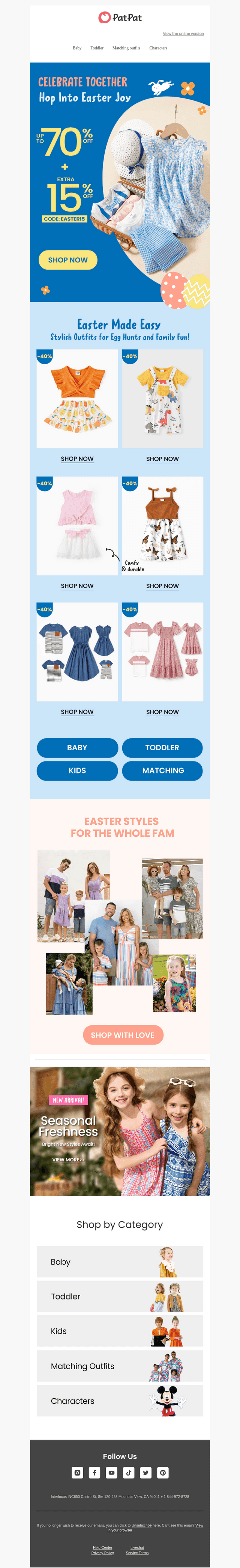 🐰💥 Up to 70% Off + Extra 15% Off – Easter Sale! 🎉
